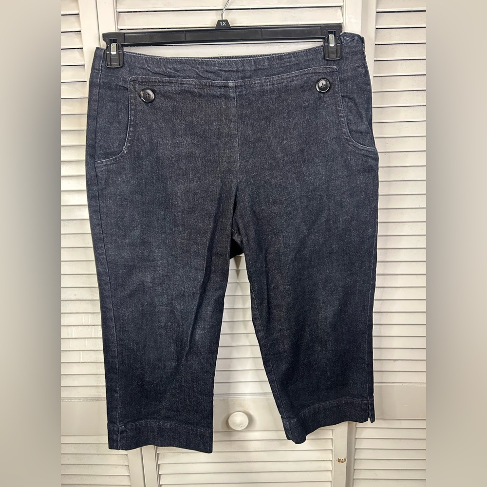 Talbots‎ Black Denim Capris Size 14P